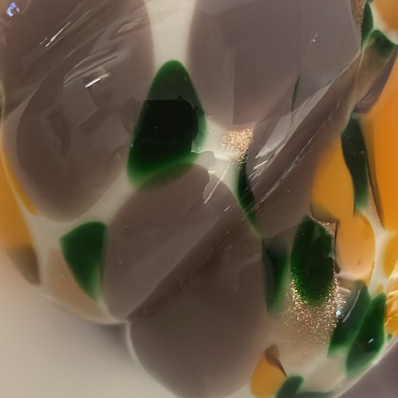 Vintage Murano Mottled Large Pumpkin Squash! Stunning! Unique OOAK! - Picture 6 of 12